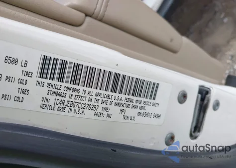 2012 Jeep Grand Cherokee Limited from USA, damaged, VIN 1C4RJEBG7CC276397